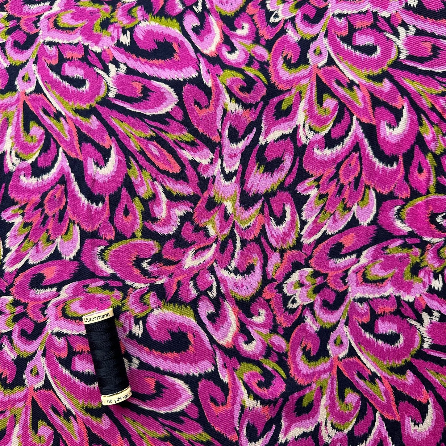 Ness Viscose Twill Fabric in Magenta