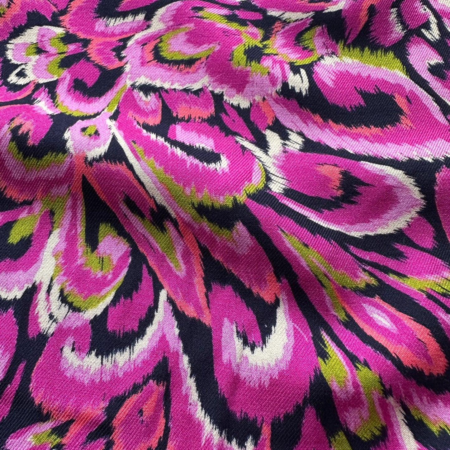 Ness Viscose Twill Fabric in Magenta