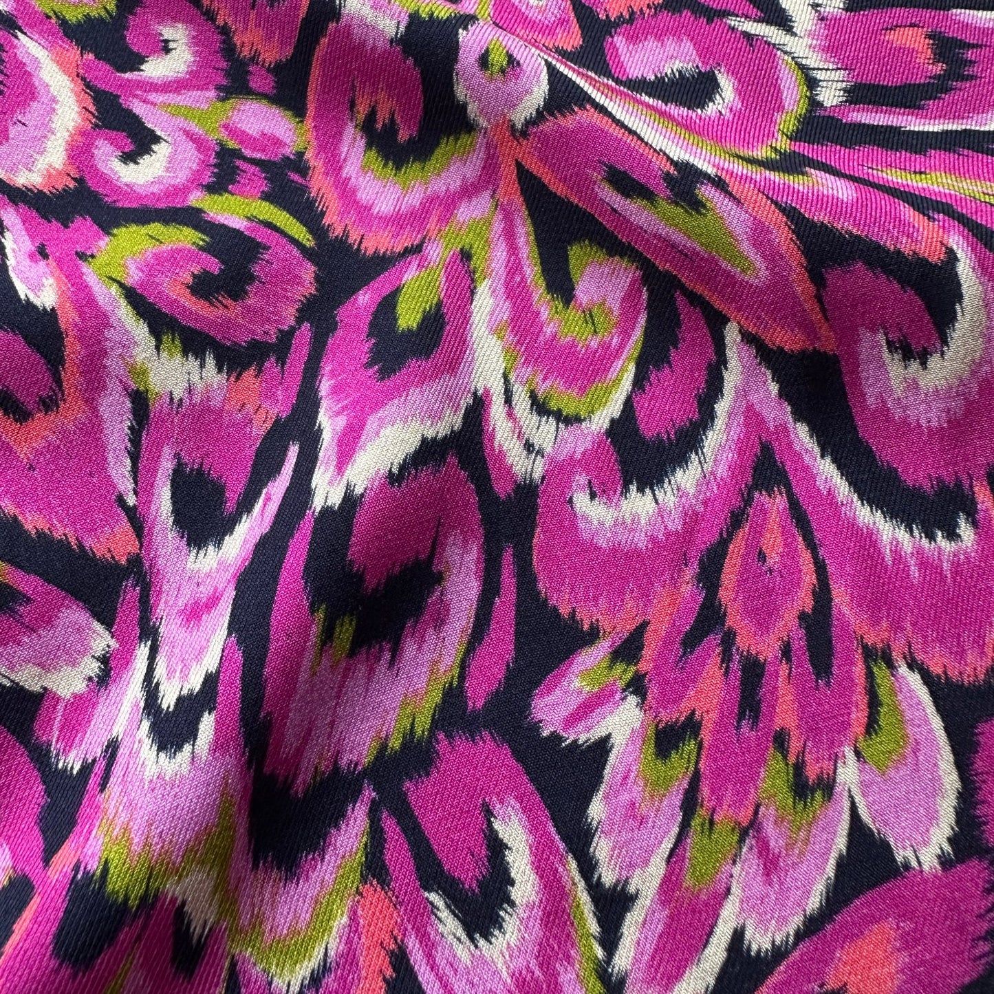 Ness Viscose Twill Fabric in Magenta