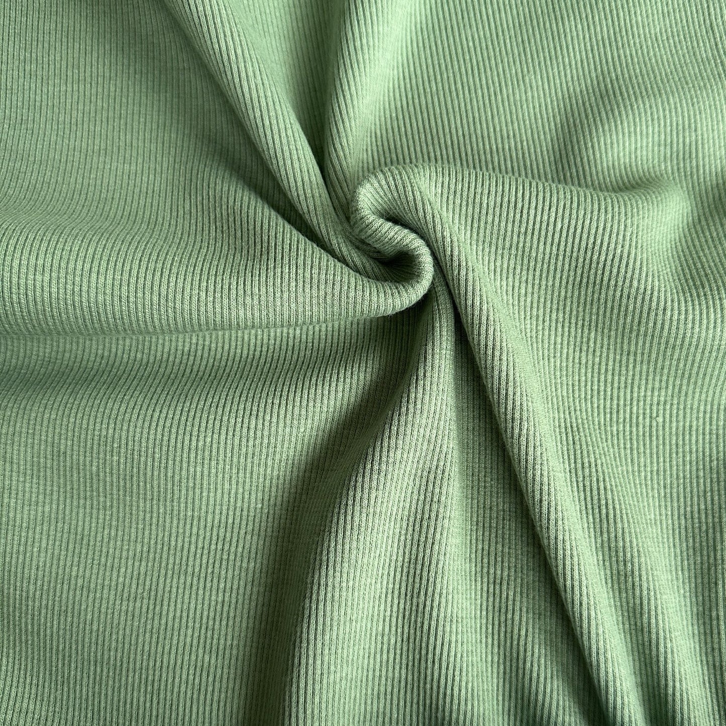 Tubular Ribbing Fabric in Sage