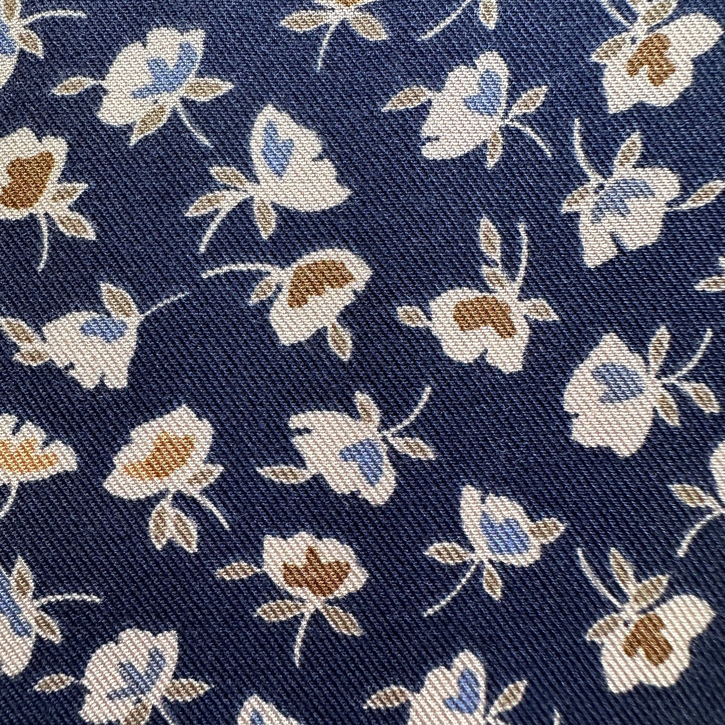 Small Flowers Viscose Twill Fabric
