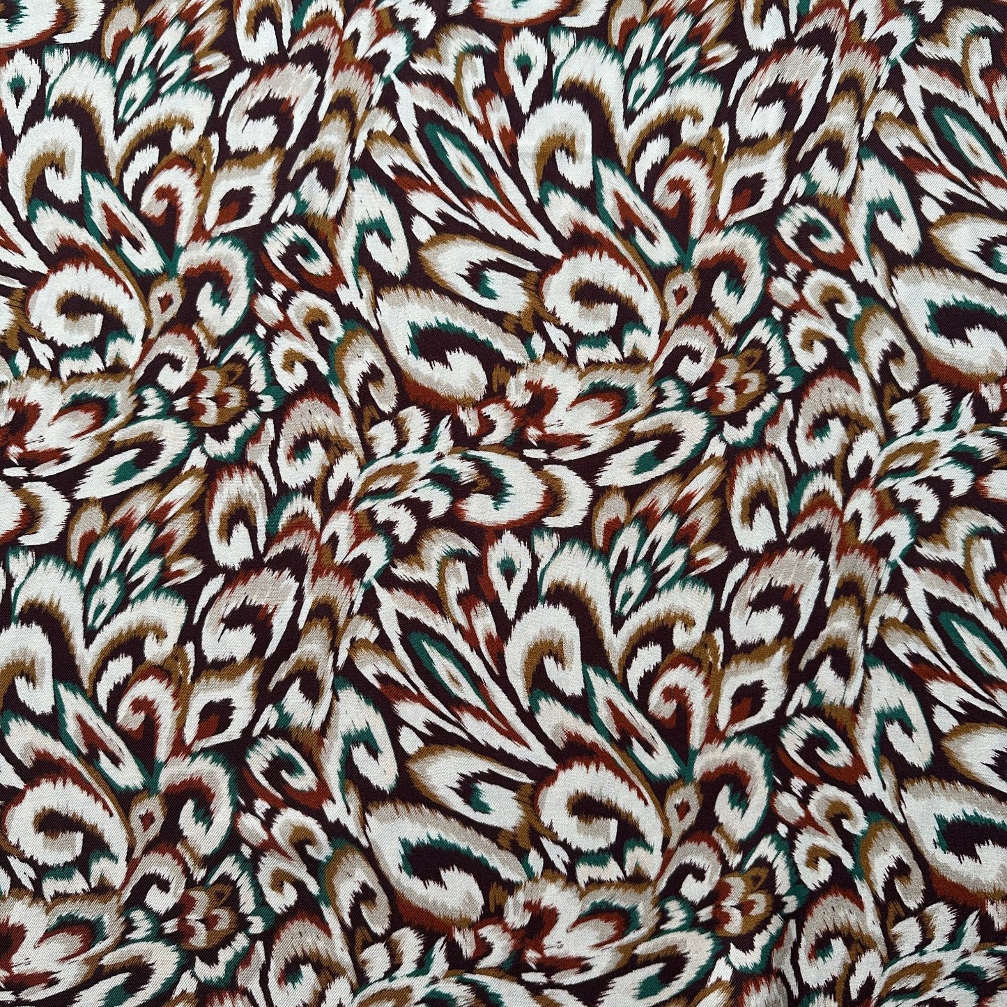 Ness Viscose Twill Fabric in Brown