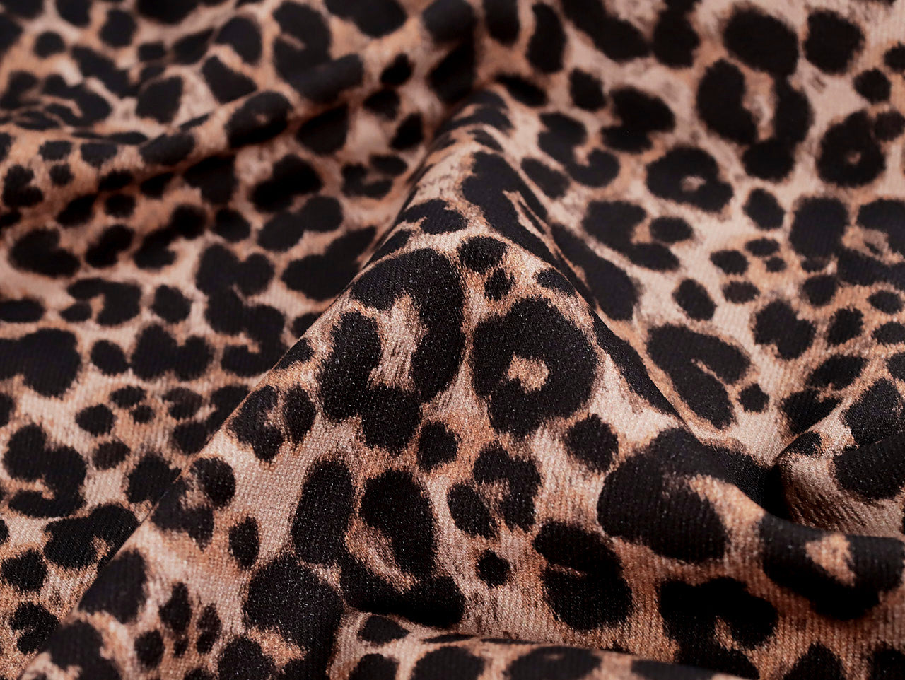 Ace Animal Print Denim Fabric in Brown - Fabric Godmother