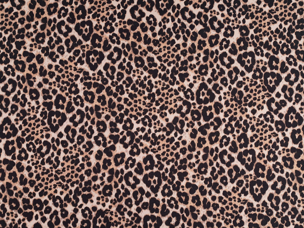 Ace Animal Print Denim Fabric in Brown - Fabric Godmother