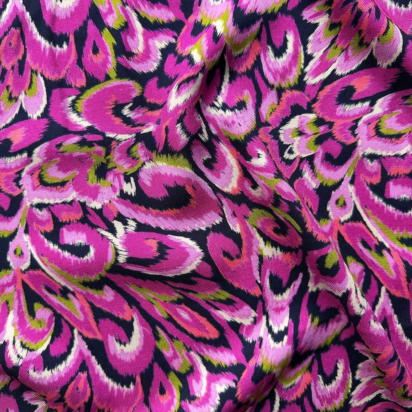 Ness Viscose Twill Fabric in Magenta