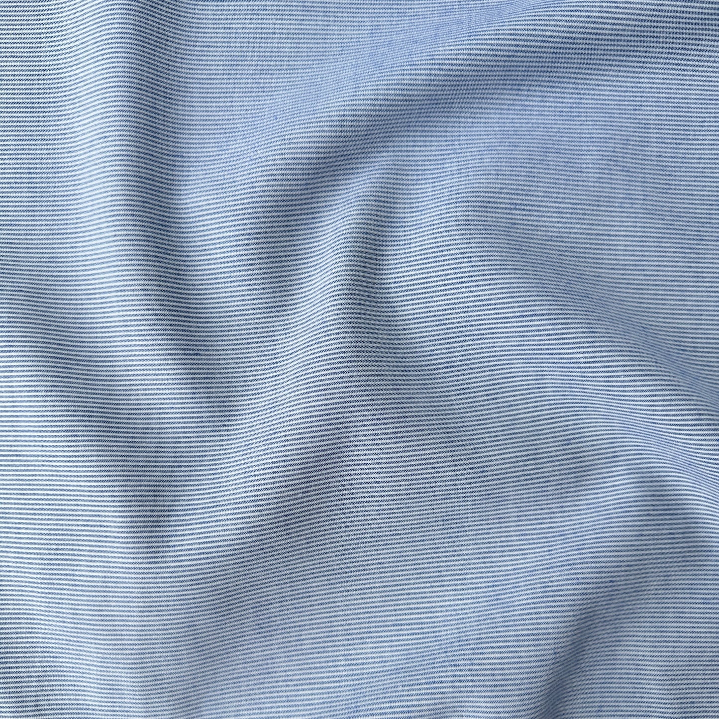 Blue and White Textured Stripe Cotton Fabric