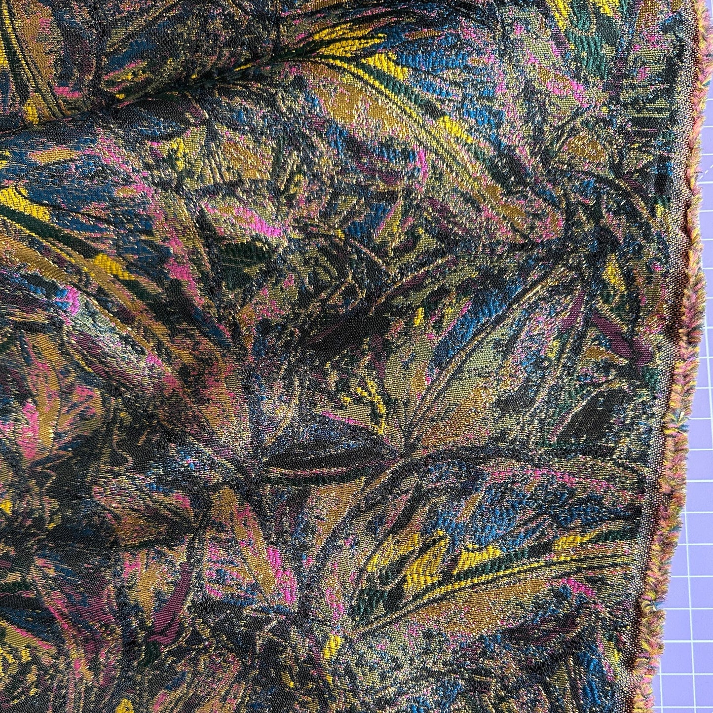 Christine Sparkly Jacquard Fabric in Chartreuse