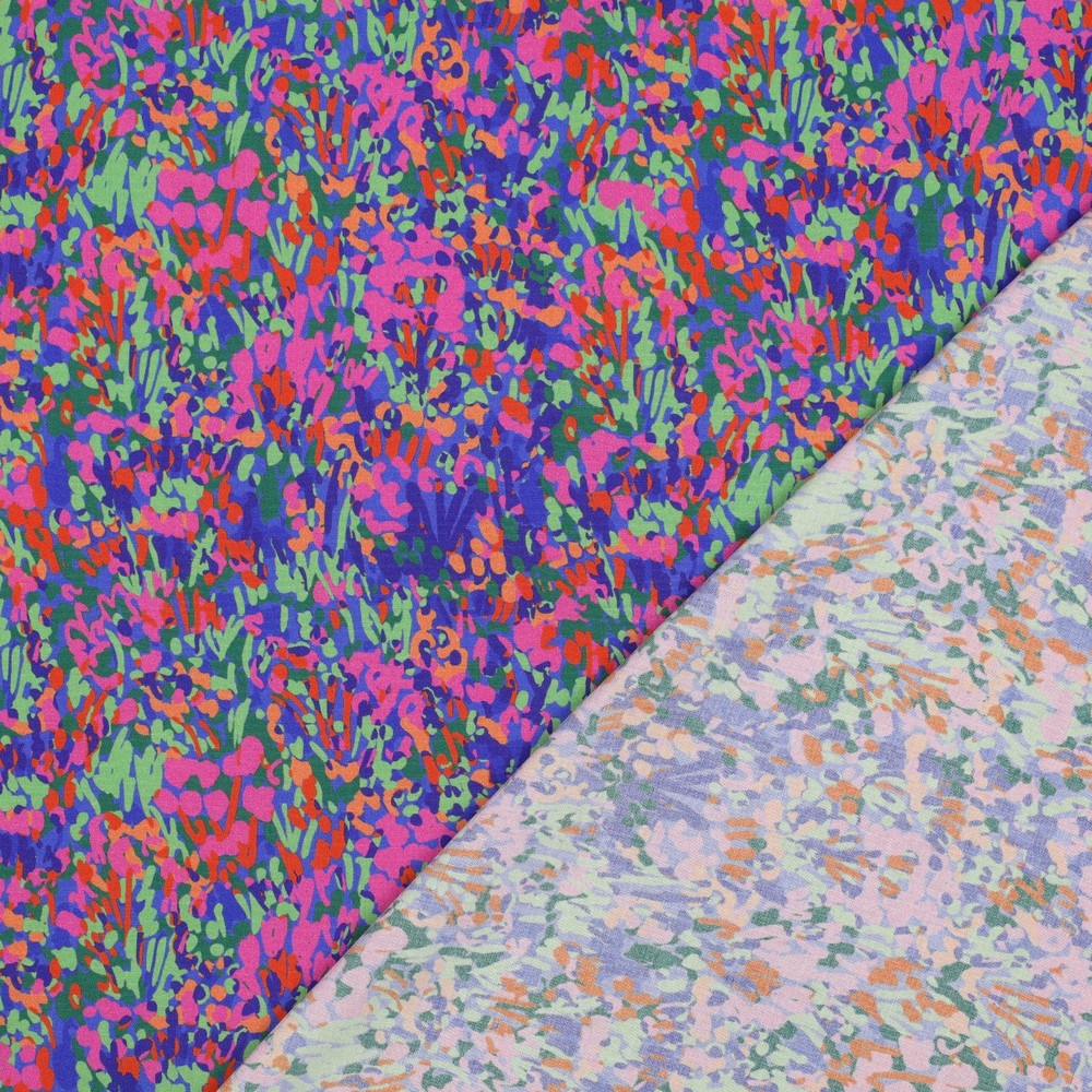 Colourful Garden Lenzing™️ EcoVero™️ Viscose Fabric in Light Blue - Nerida Hansen