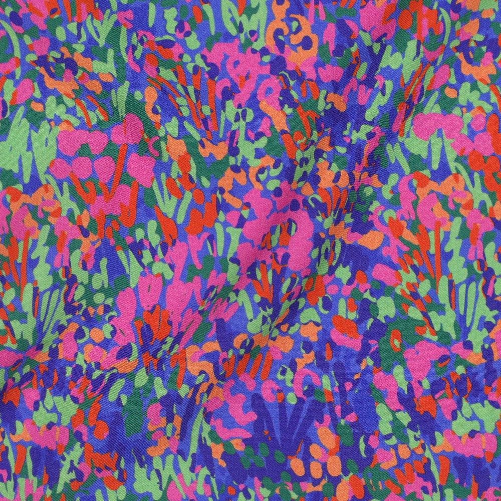 Colourful Garden Lenzing™️ EcoVero™️ Viscose Fabric in Light Blue - Nerida Hansen