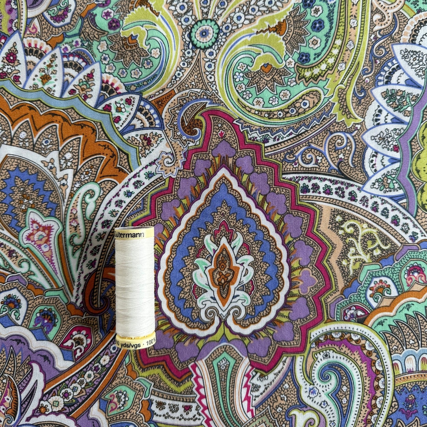 Colourful Paisley Viscose Fabric