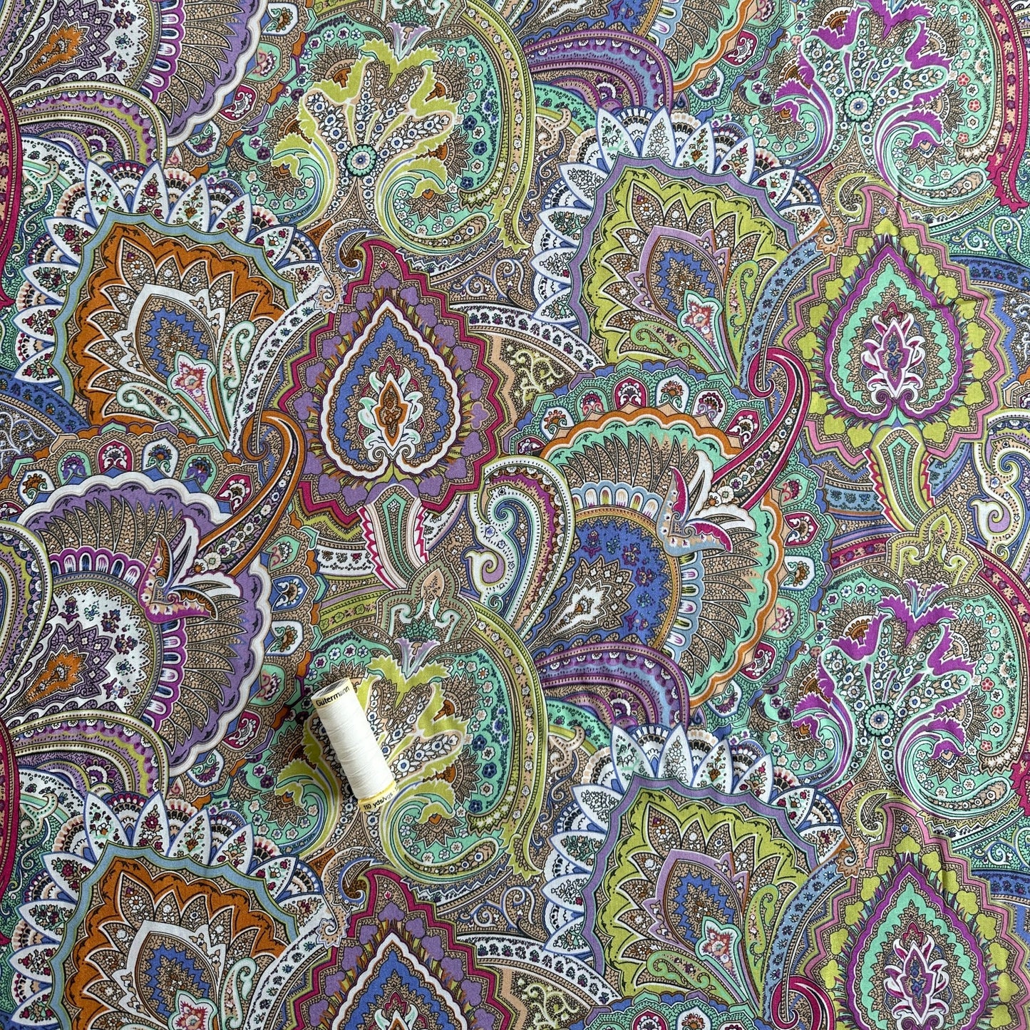 Colourful Paisley Viscose Fabric