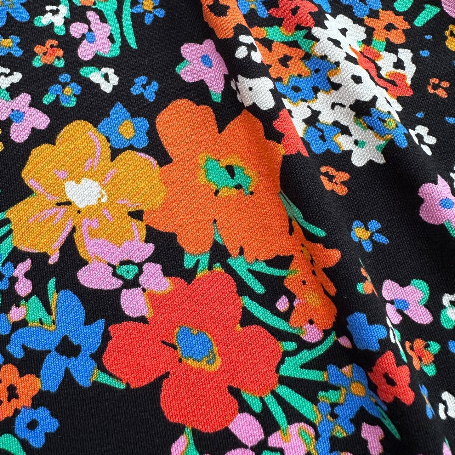 Dazzling Blooms Viscose Jersey Fabric