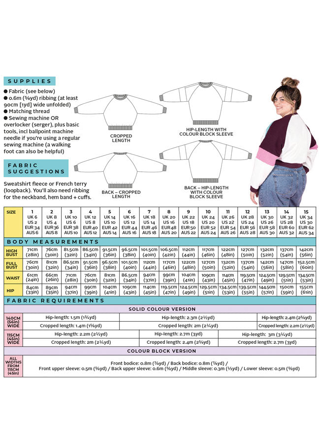 Drew Sweatshirt Sewing Pattern - Tilly and the Buttons