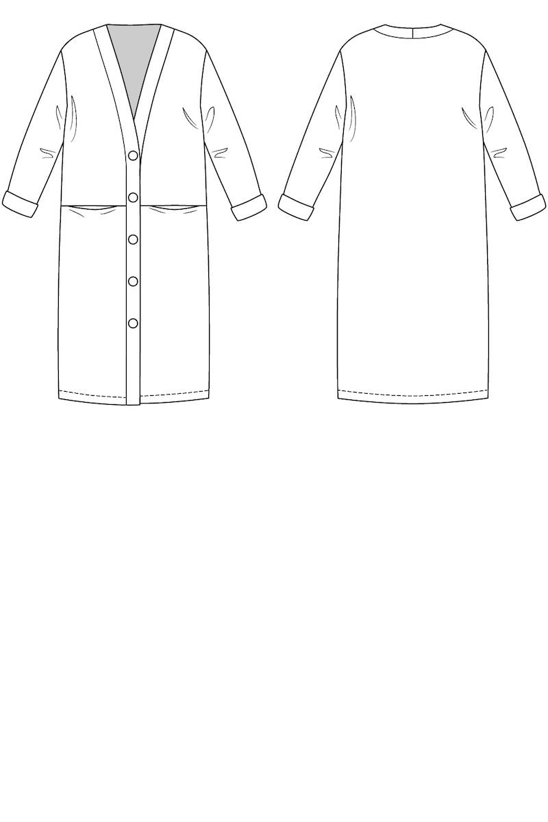 Esme Maxi Cardigan Sewing Pattern - Named