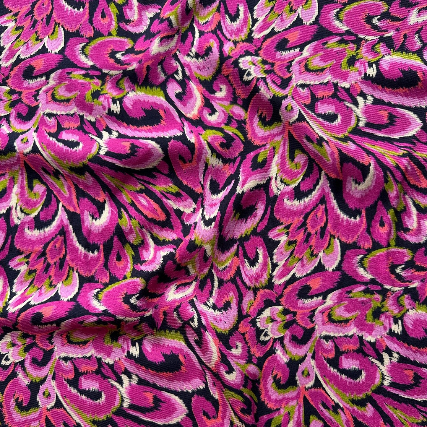 Ness Viscose Twill Fabric in Magenta