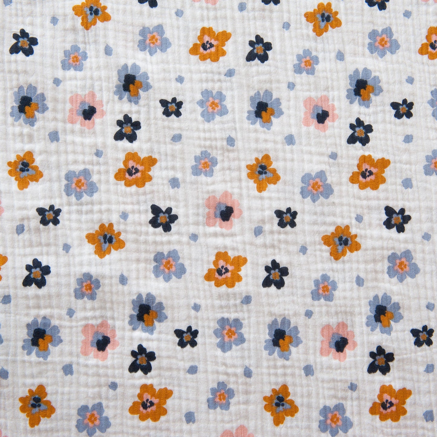Flowers Organic Cotton Double Gauze - 65cm Piece