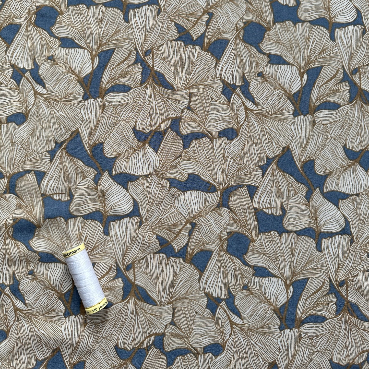 Ginkgo Leaves Viscose Fabric
