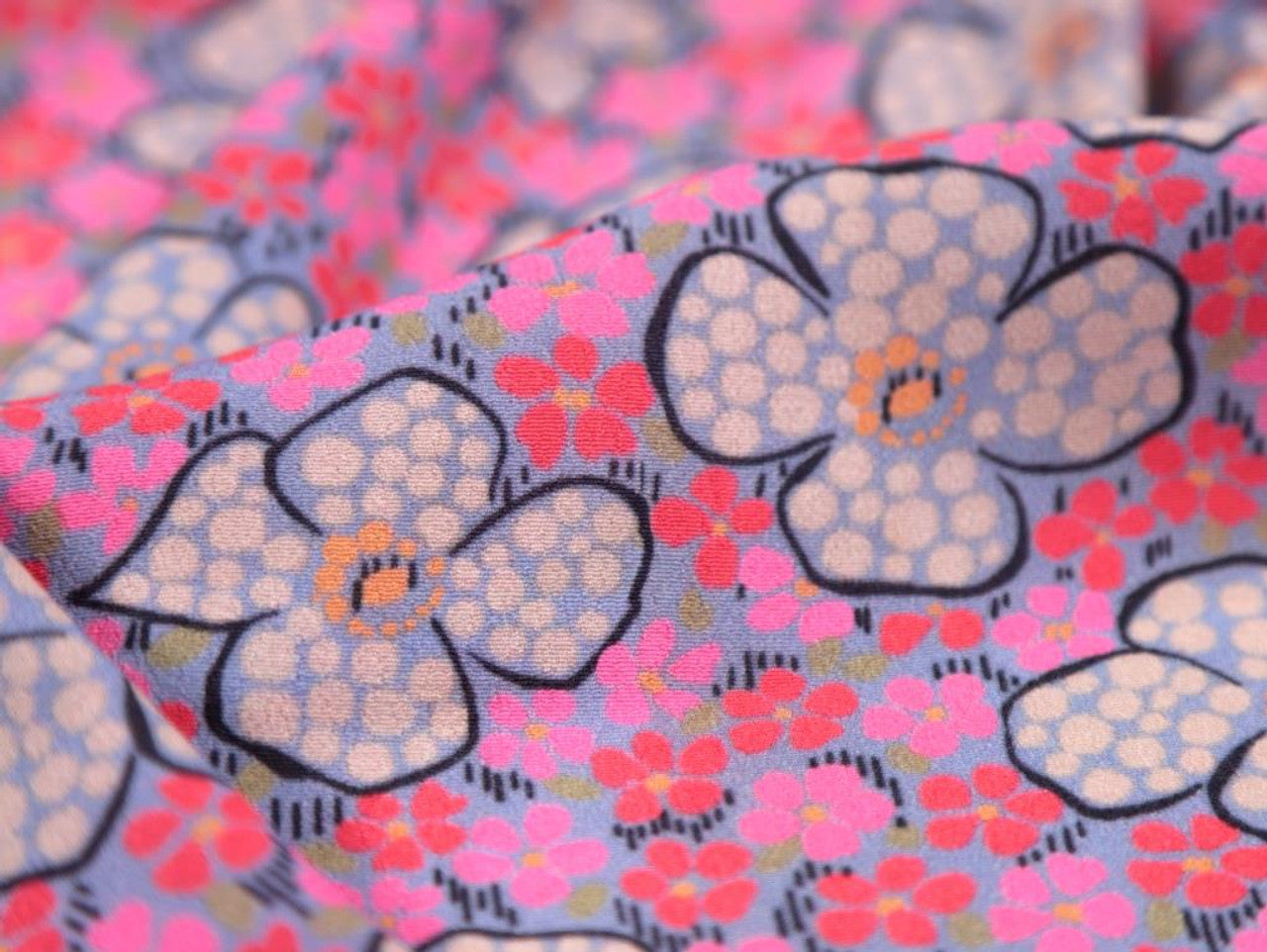 Celine Viscose Crepe Fabric in Pink - Fabric Godmother