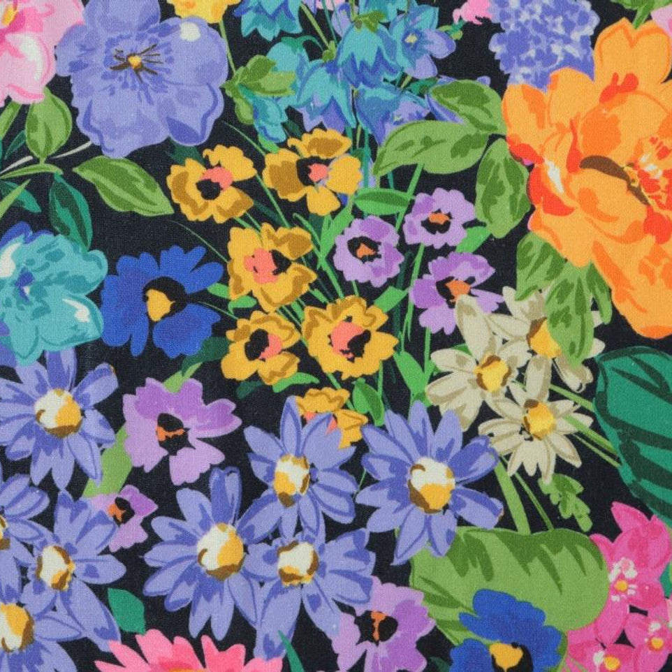 Linnaea Linen Viscose Fabric in Black - Fabric Godmother
