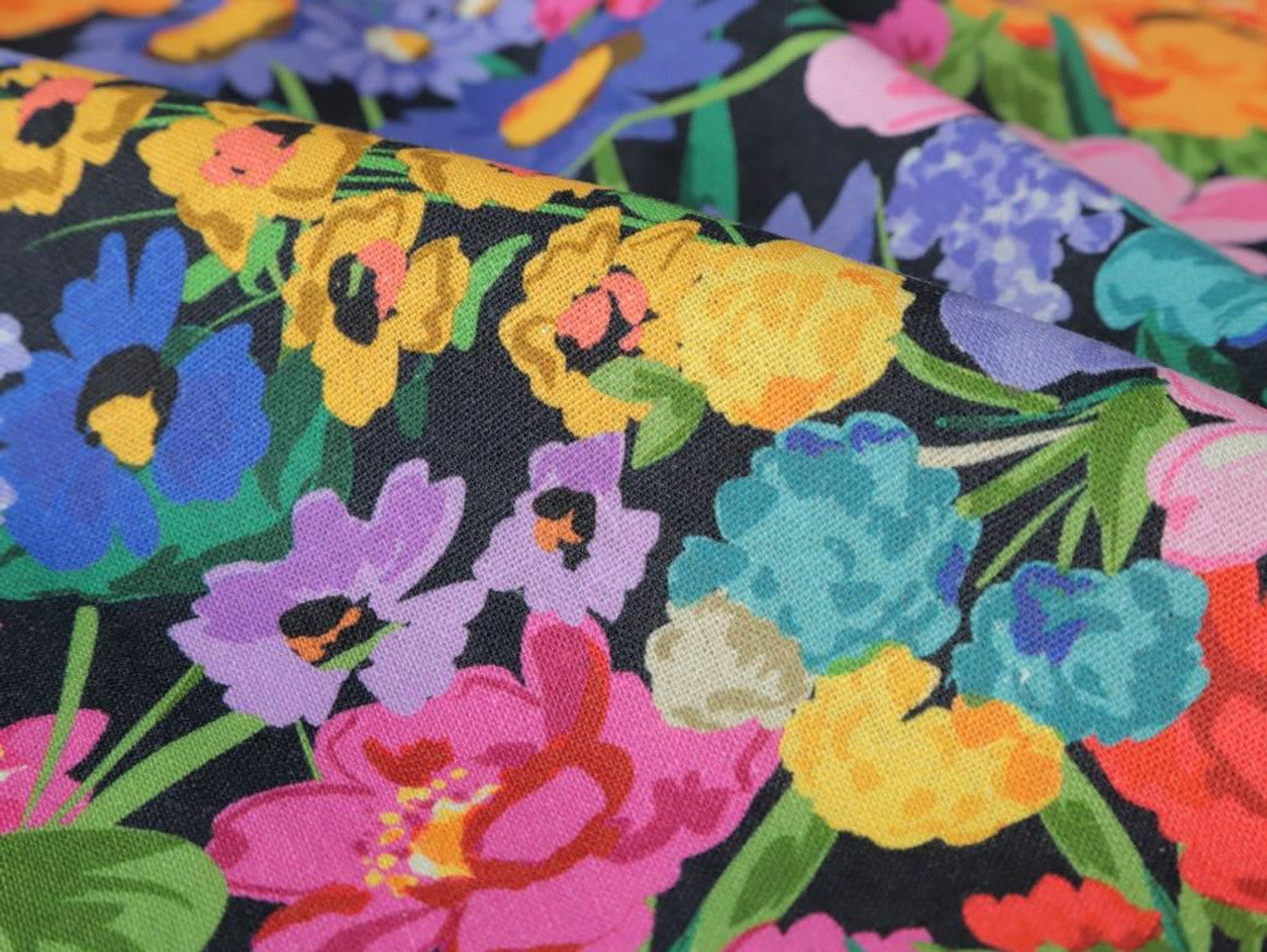 Linnaea Linen Viscose Fabric in Black - Fabric Godmother