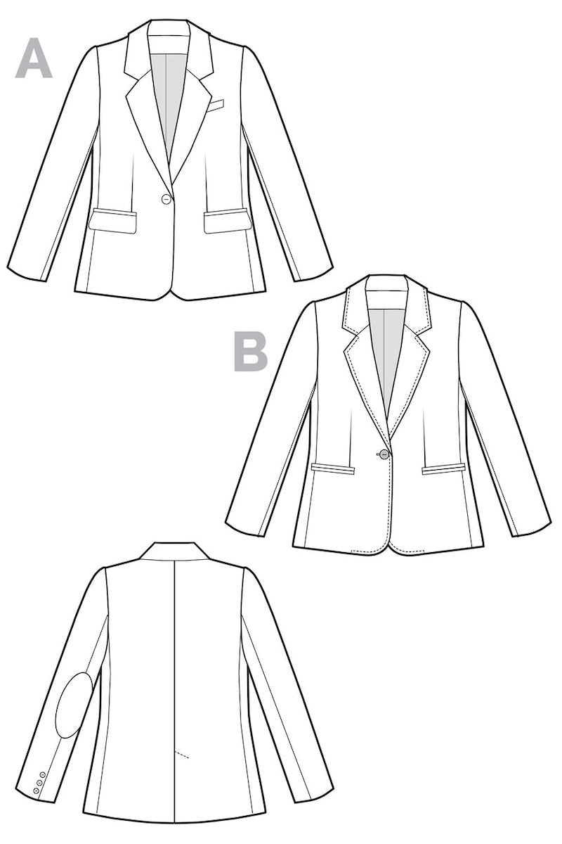Jasika Blazer Sewing Pattern - Closet Core Patterns