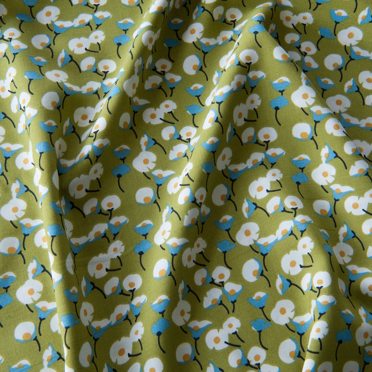Lisa Viscose Fabric in Lime Green - 35cm piece