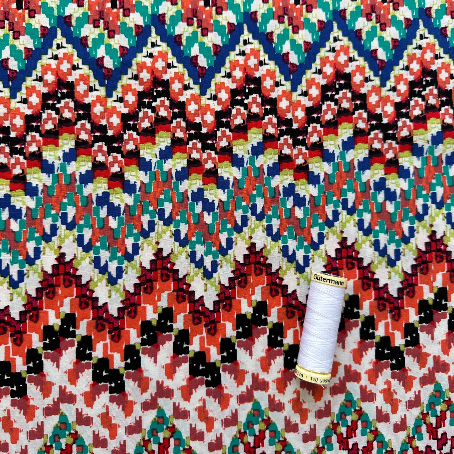 Lyra Rayon Cotton Blend Fabric in Coral