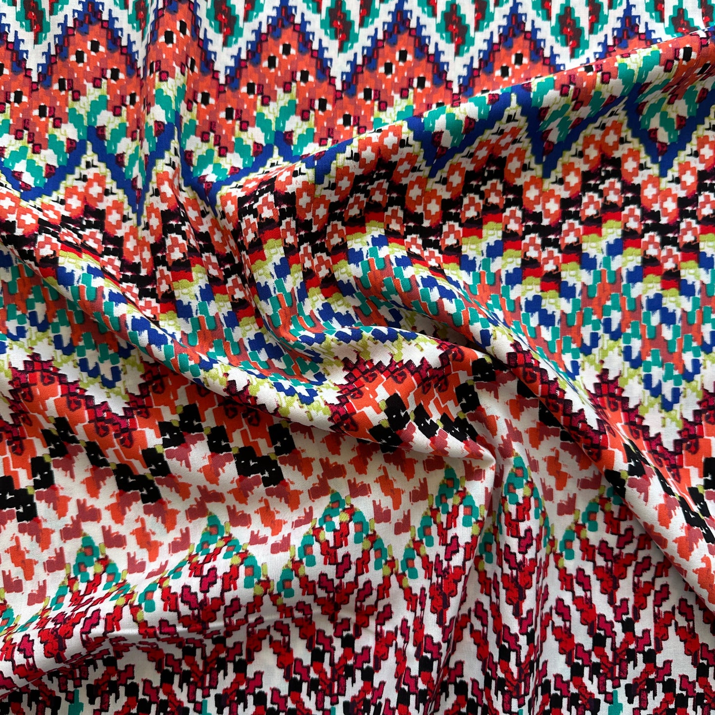 Lyra Rayon Cotton Blend Fabric in Coral
