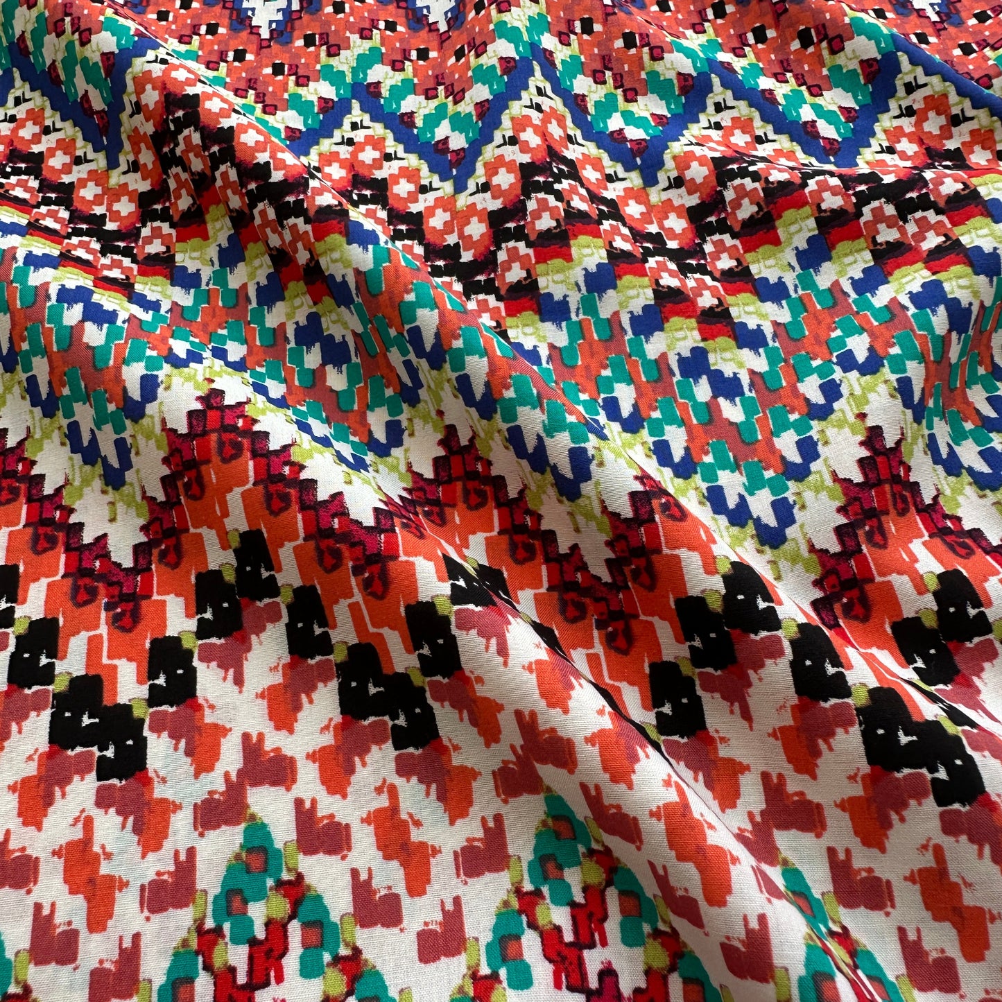 Lyra Rayon Cotton Blend Fabric in Coral