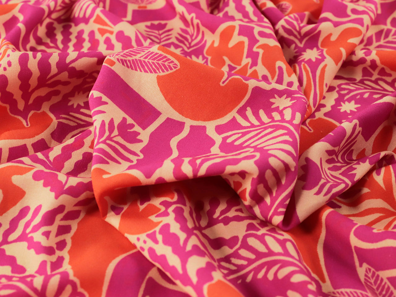 Enri Viscose Linen Fabric in Magenta - Fabric Godmother