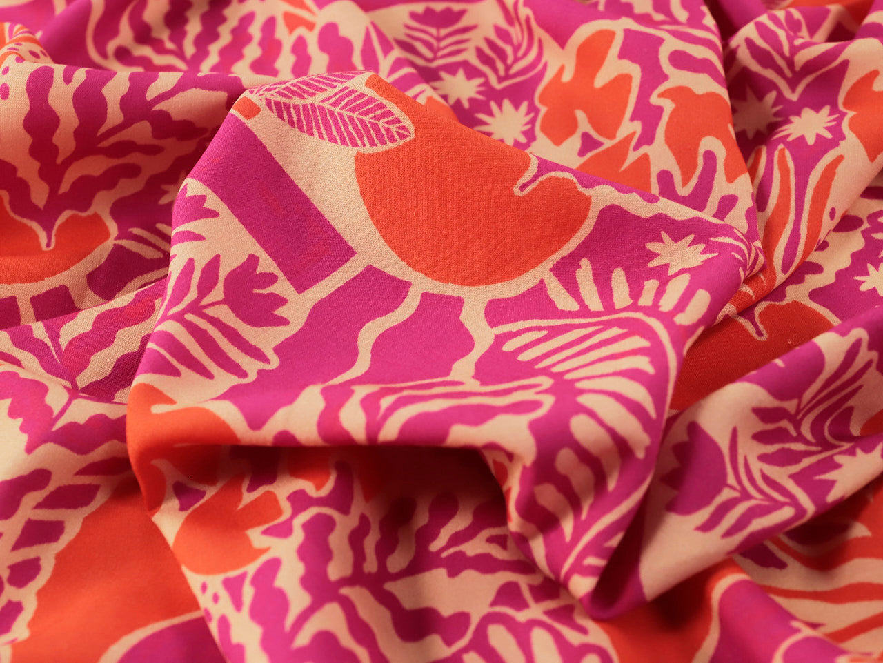 Enri Viscose Linen Fabric in Magenta - Fabric Godmother