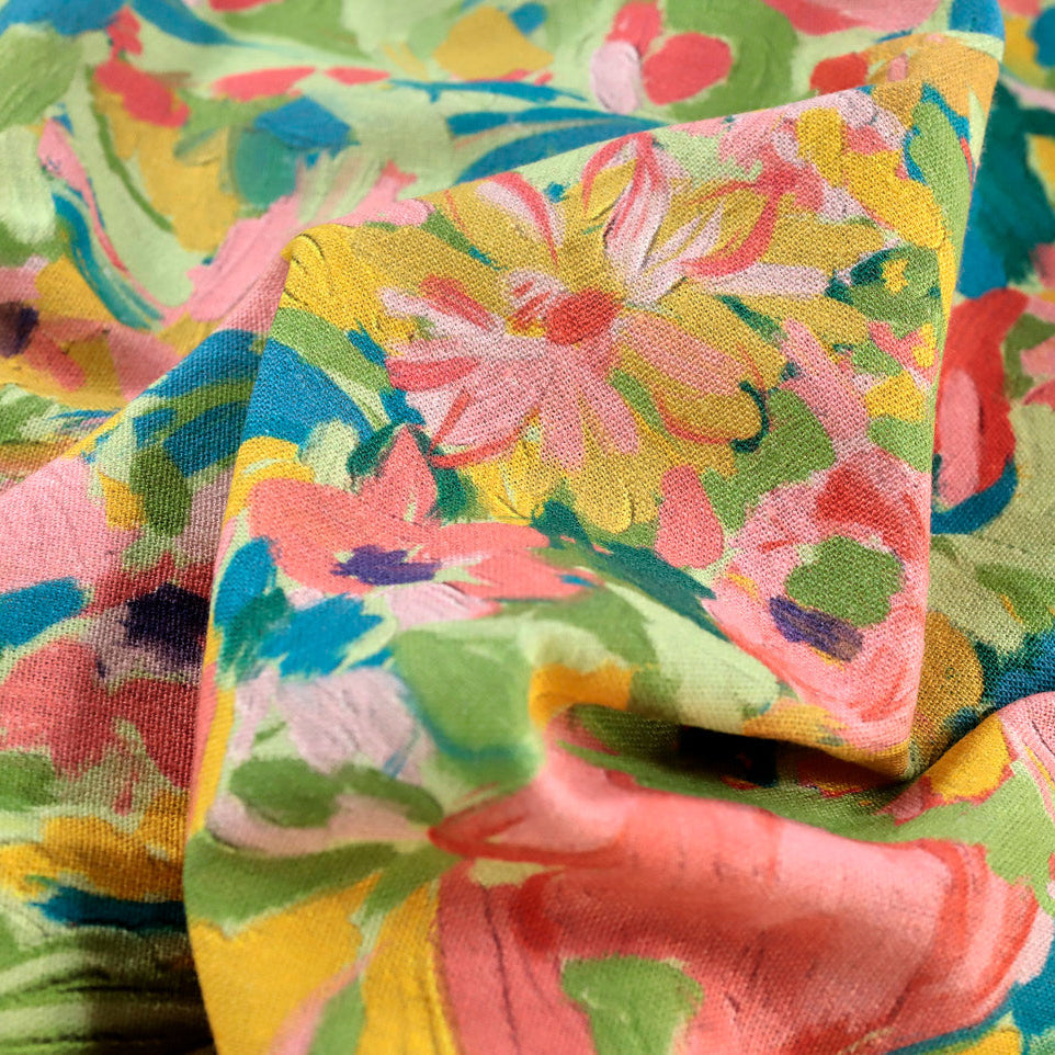 Georgia Linen Viscose Fabric in Pistachio - Fabric Godmother