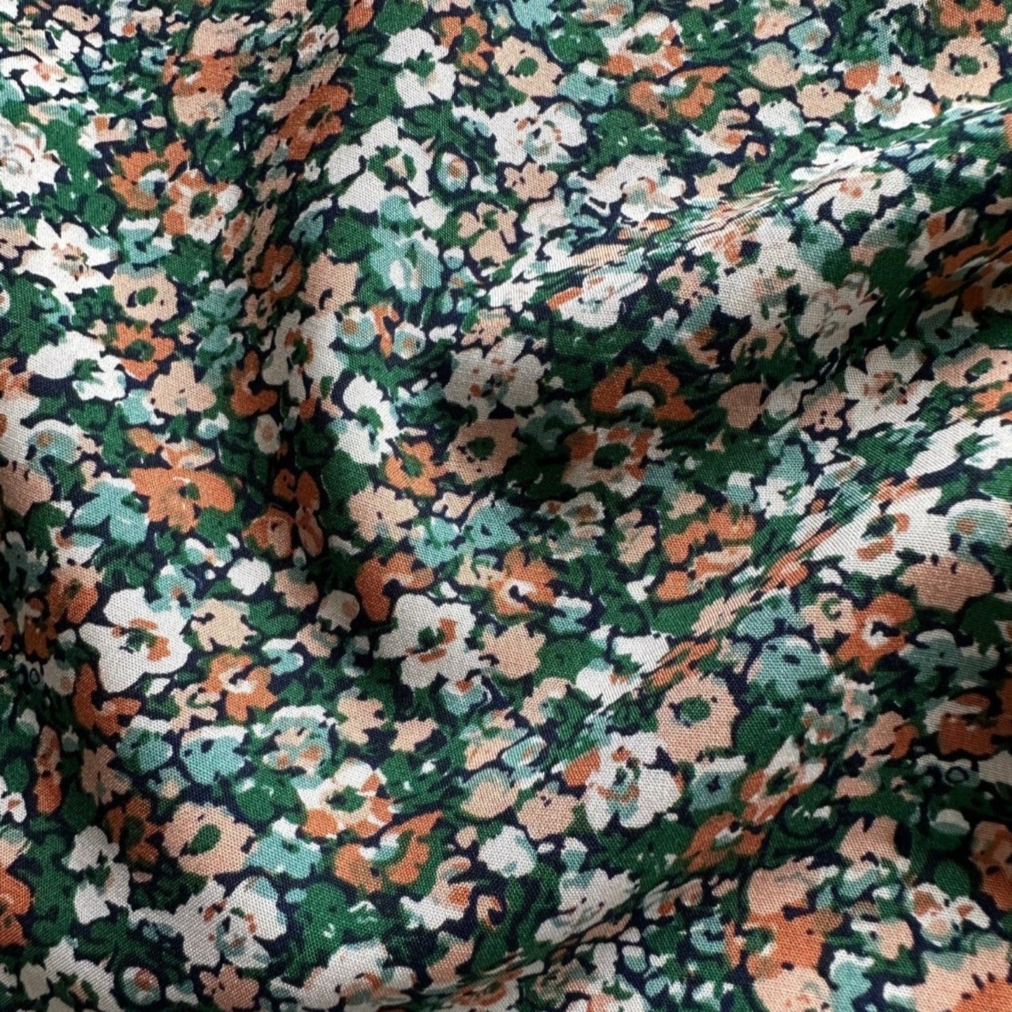 Molly Viscose Fabric in Dark Green