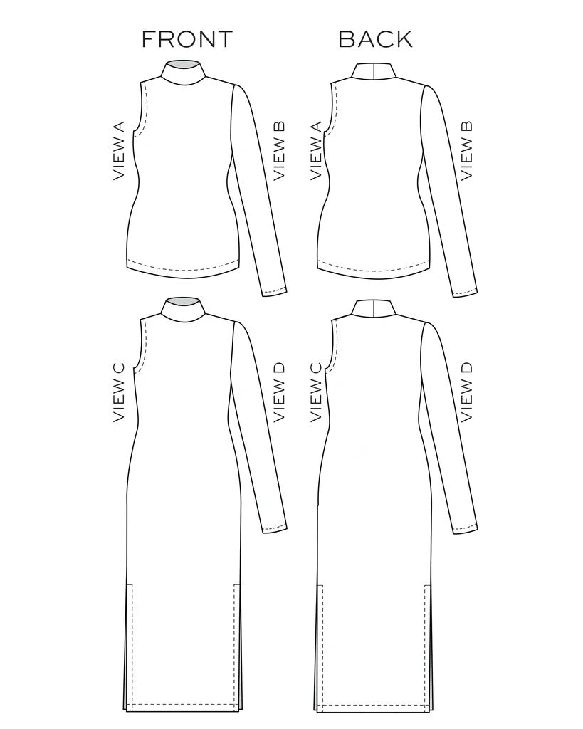 Nikko Top and Dress Sewing Pattern - True Bias