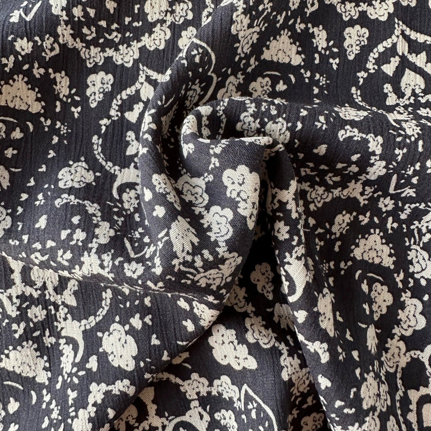 Nora Crinkle Viscose Fabric - 70cm piece