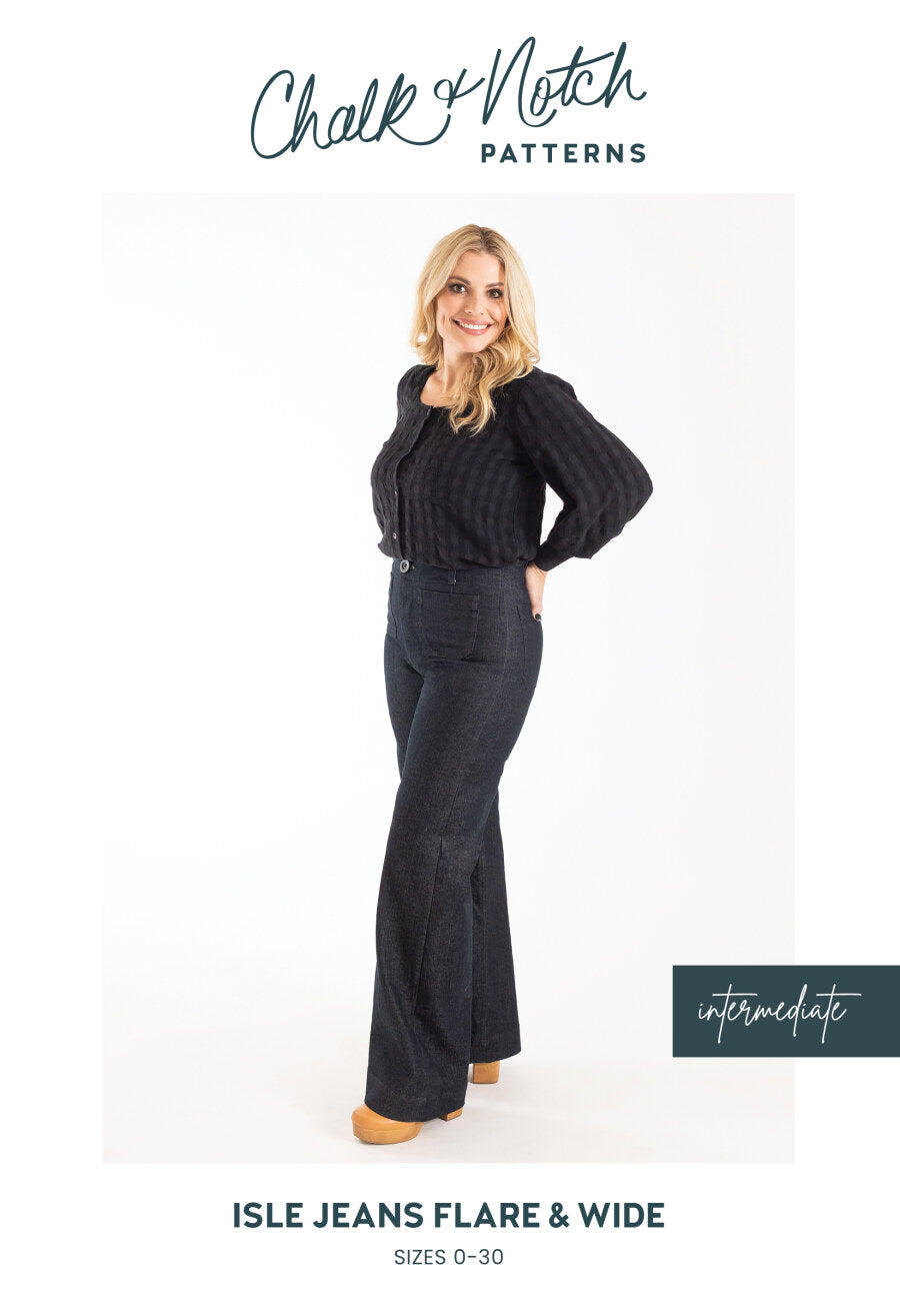 Isle Jeans Sewing Pattern - Chalk and Notch