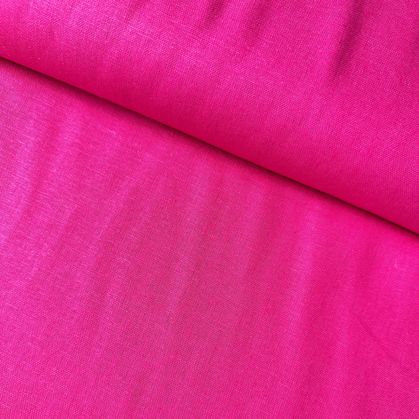 Close up of Pink Viscose Linen Fabric