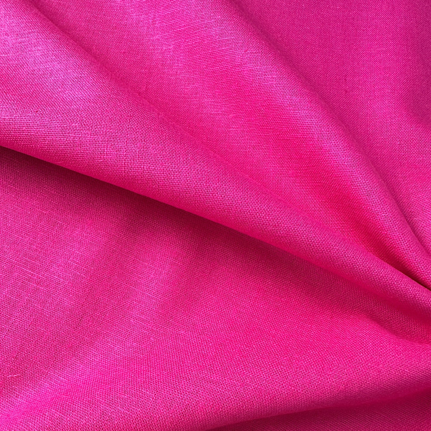 Close-up of Pink Viscose Linen Fabric
