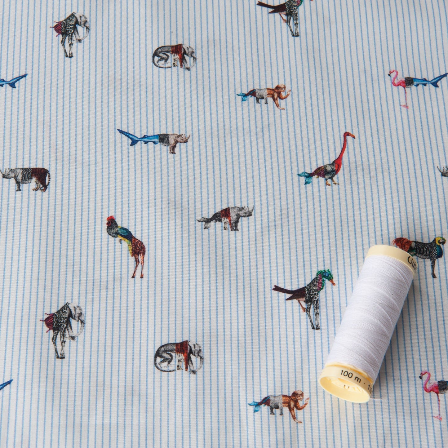Quirky Animals Cotton Poplin Fabric - 60cm