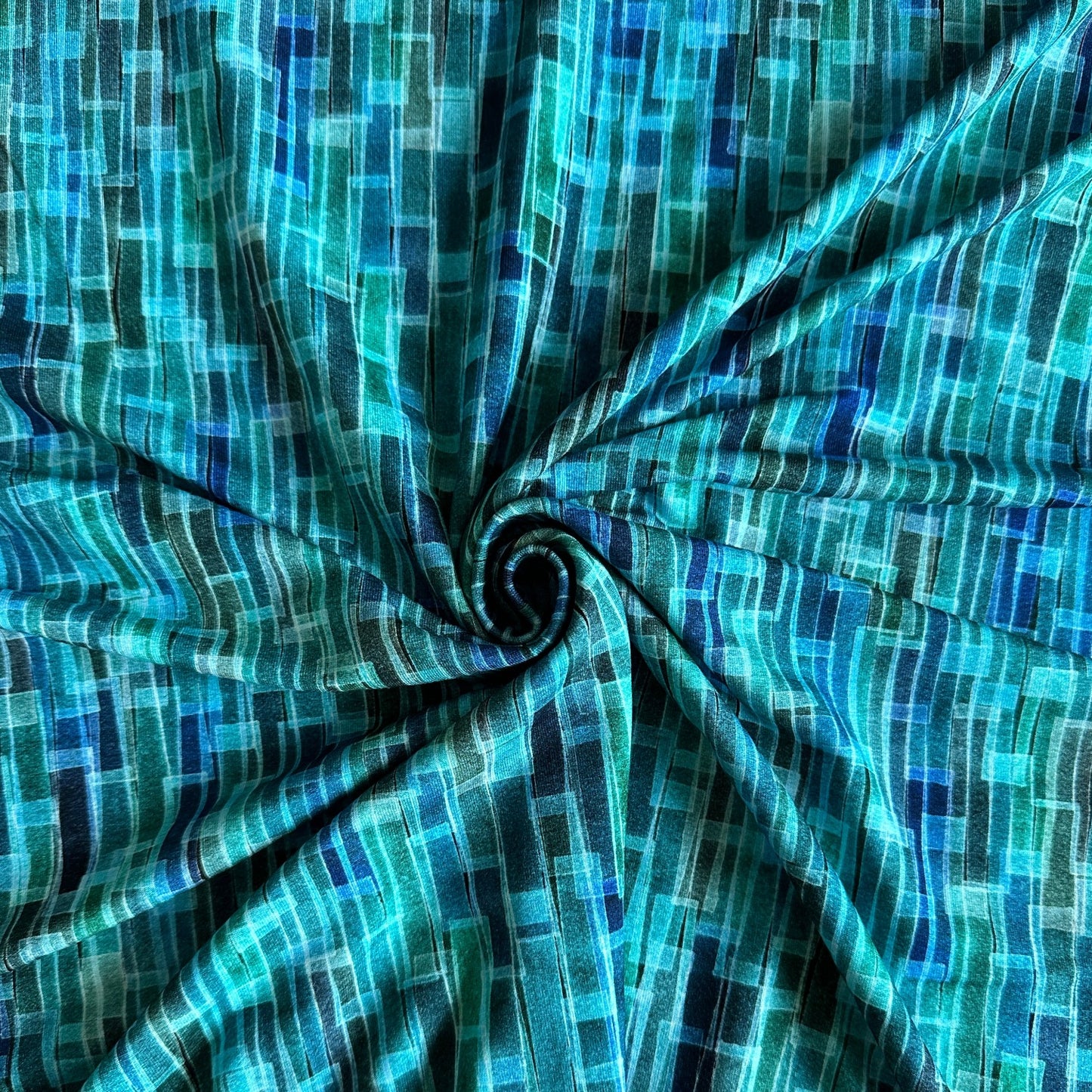 Rectangles Viscose Jersey Fabric
