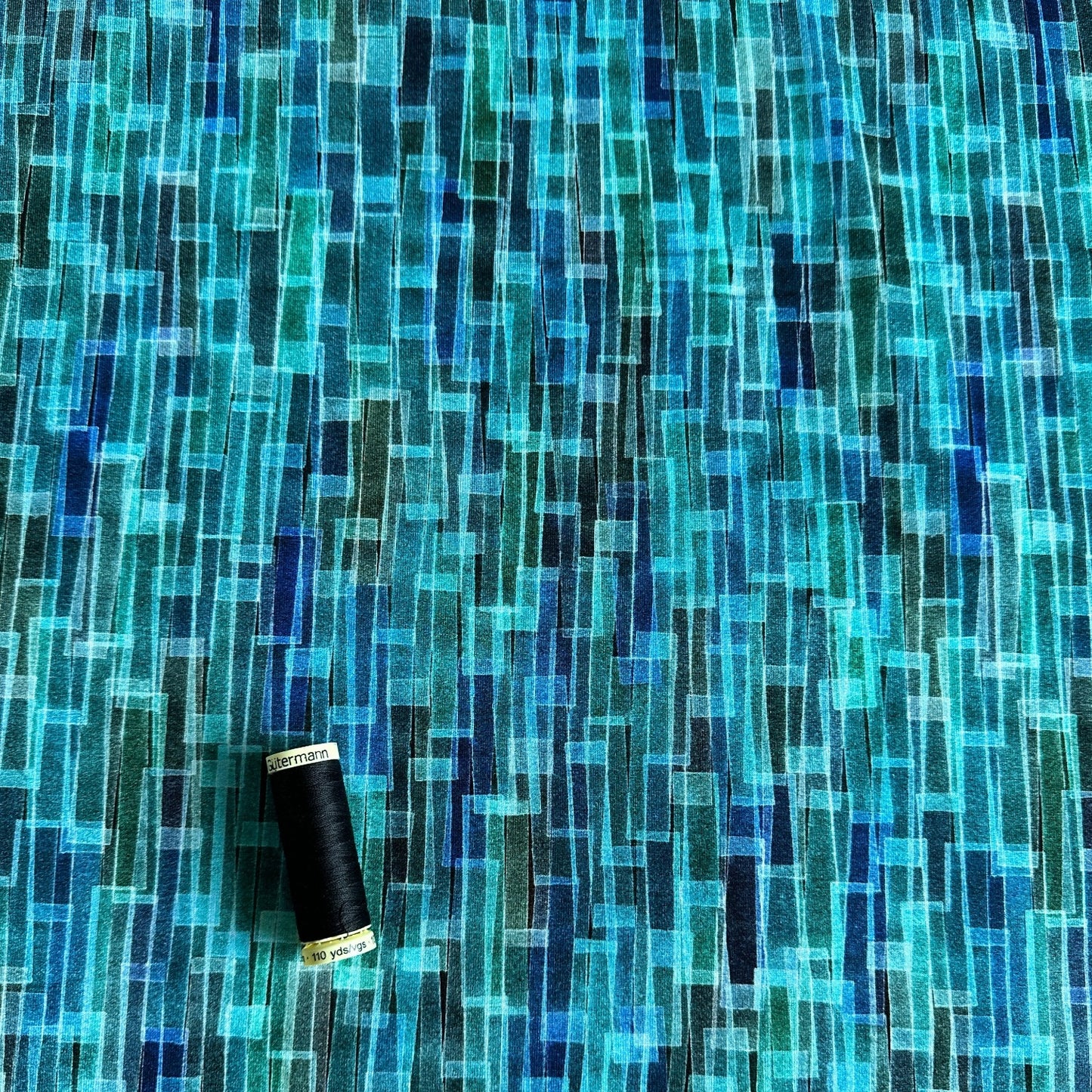 Rectangles Viscose Jersey Fabric