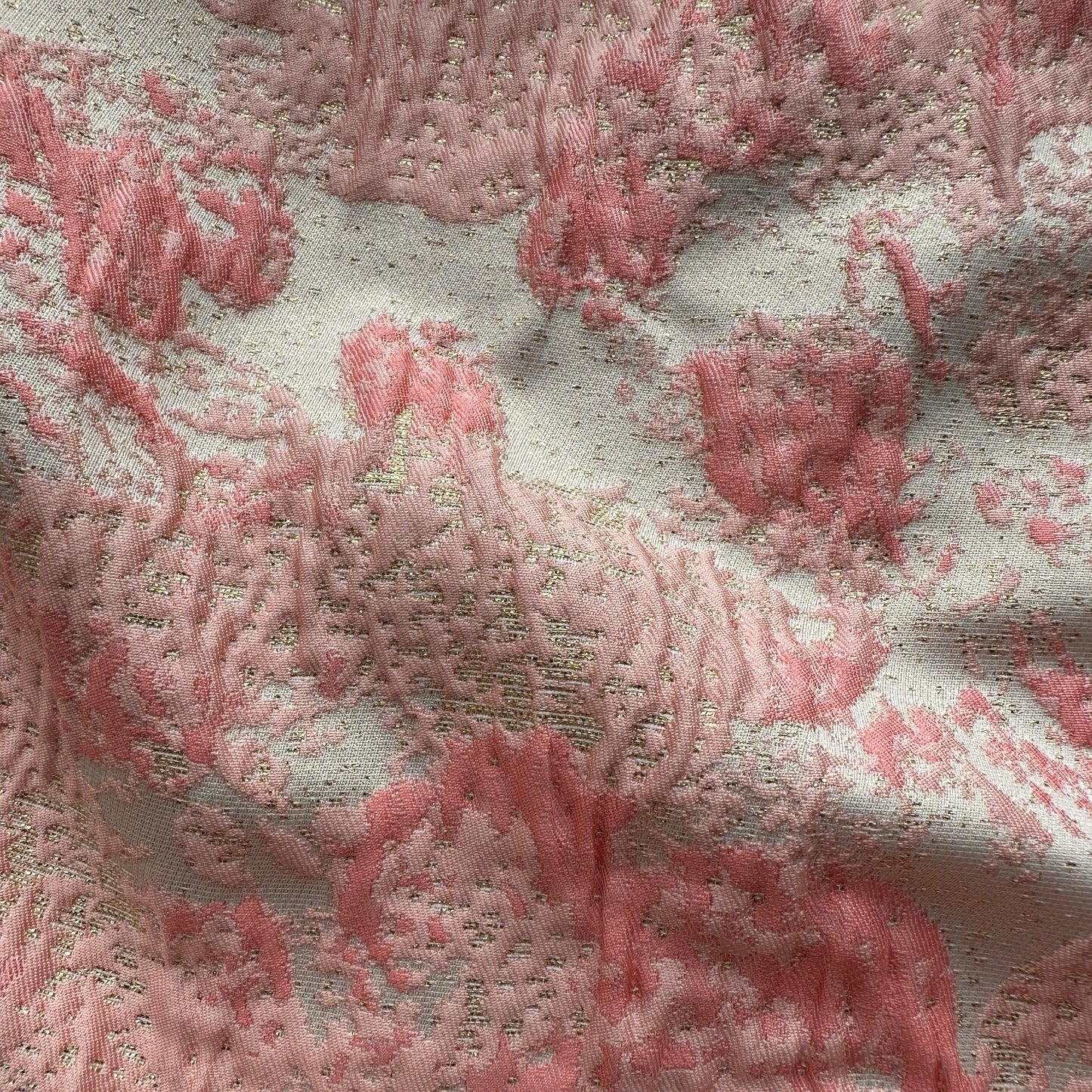 Sparkly Brocade Fabric in Pink