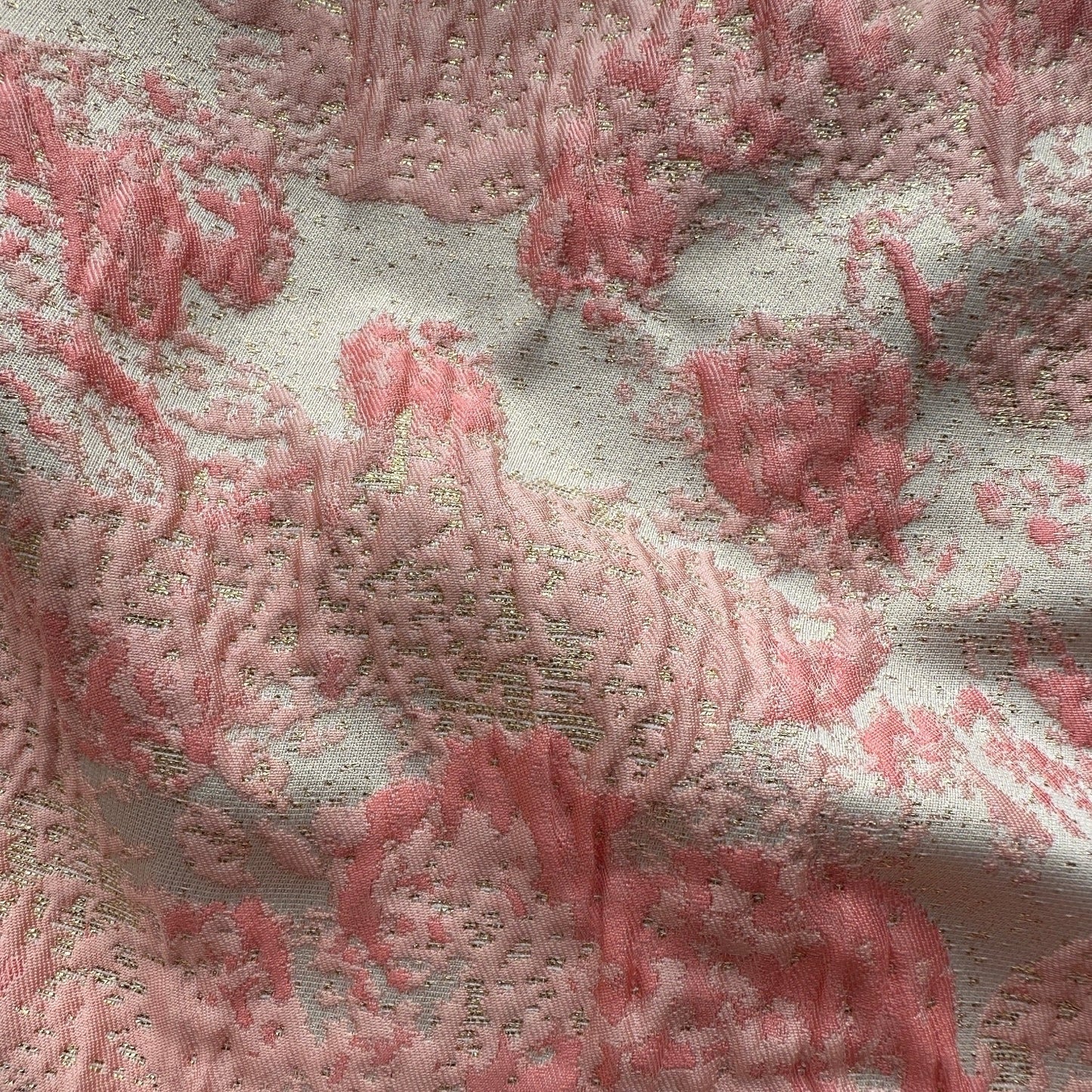 Sparkly Brocade Fabric in Pink - 75cm Piece