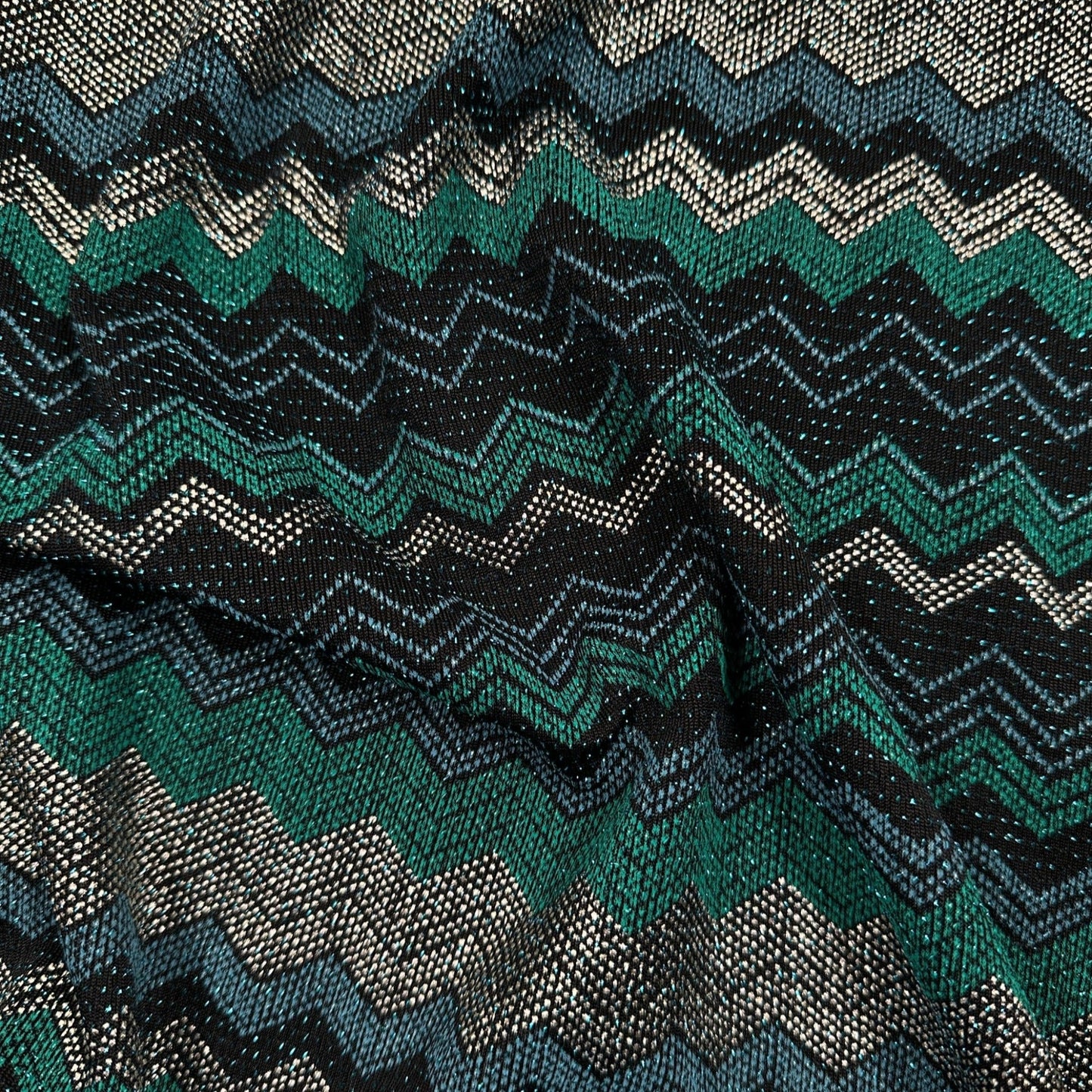 Sparkly Zig Zag Jersey Fabric