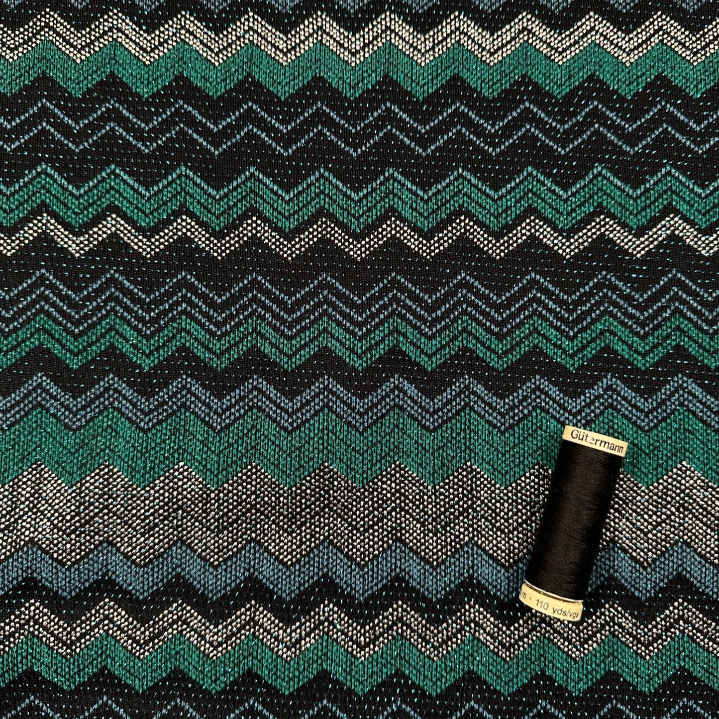 Sparkly Zig Zag Jersey Fabric