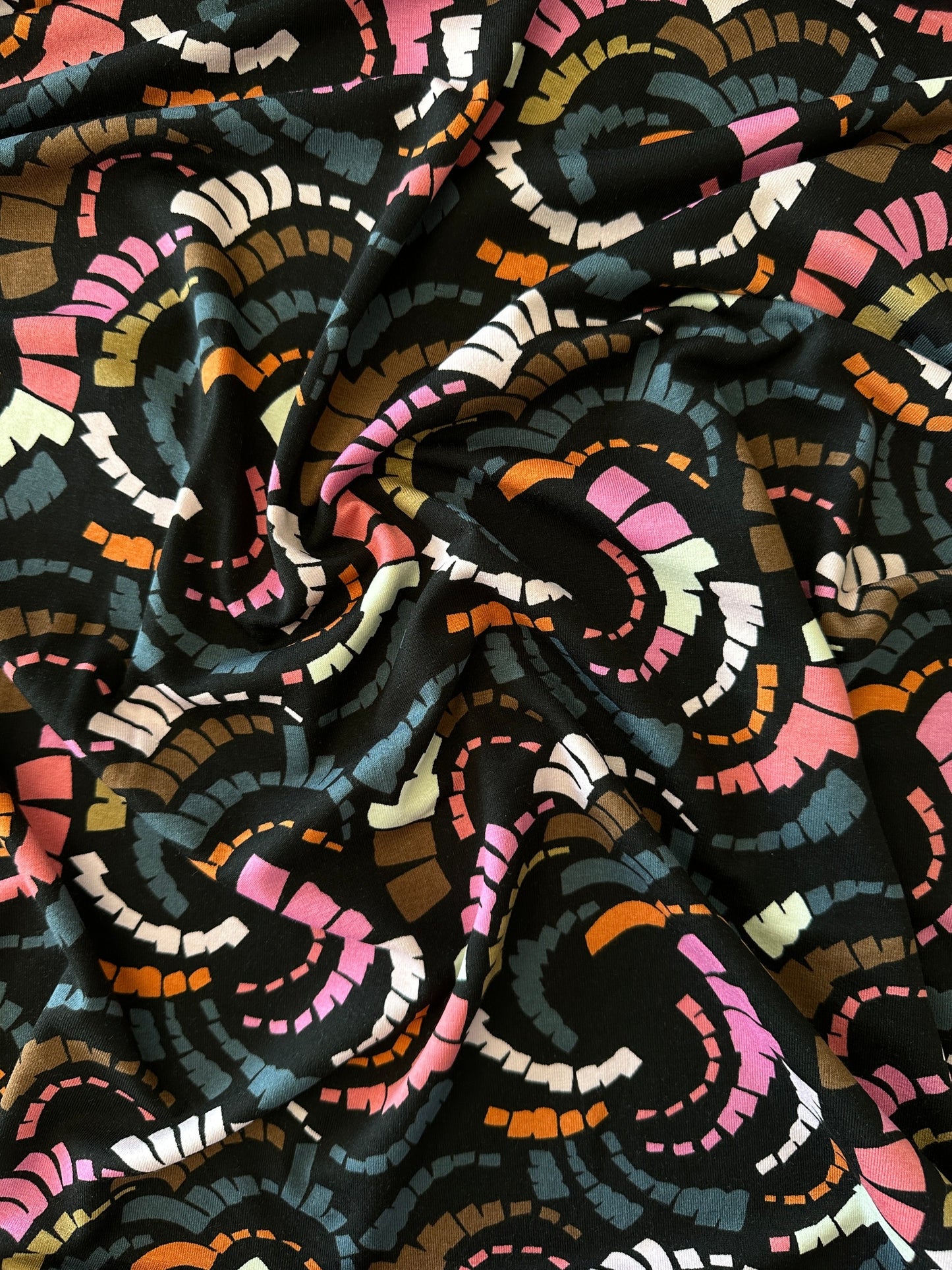 Spiral Viscose Jersey Fabric