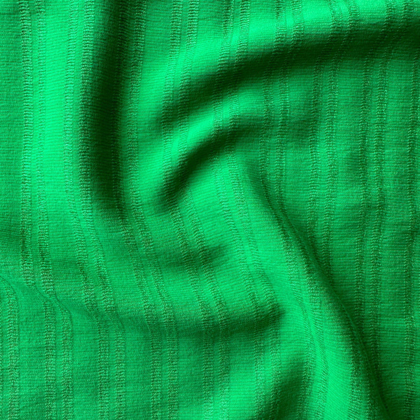 Stripe Cotton Viscose Jacquard Fabric in Emerald Green