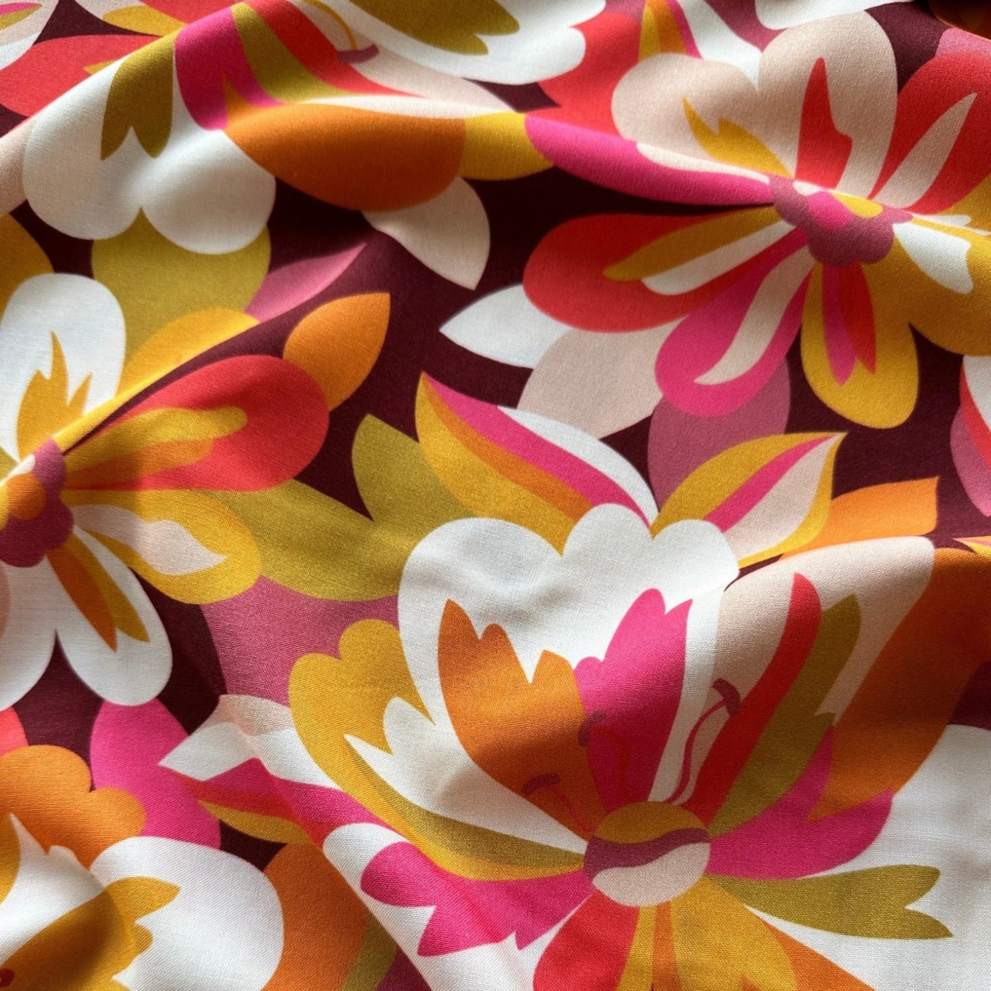 Tapestry Rayon Fabric in Flame - Dashwood Studio / Sholto Drumlanrig