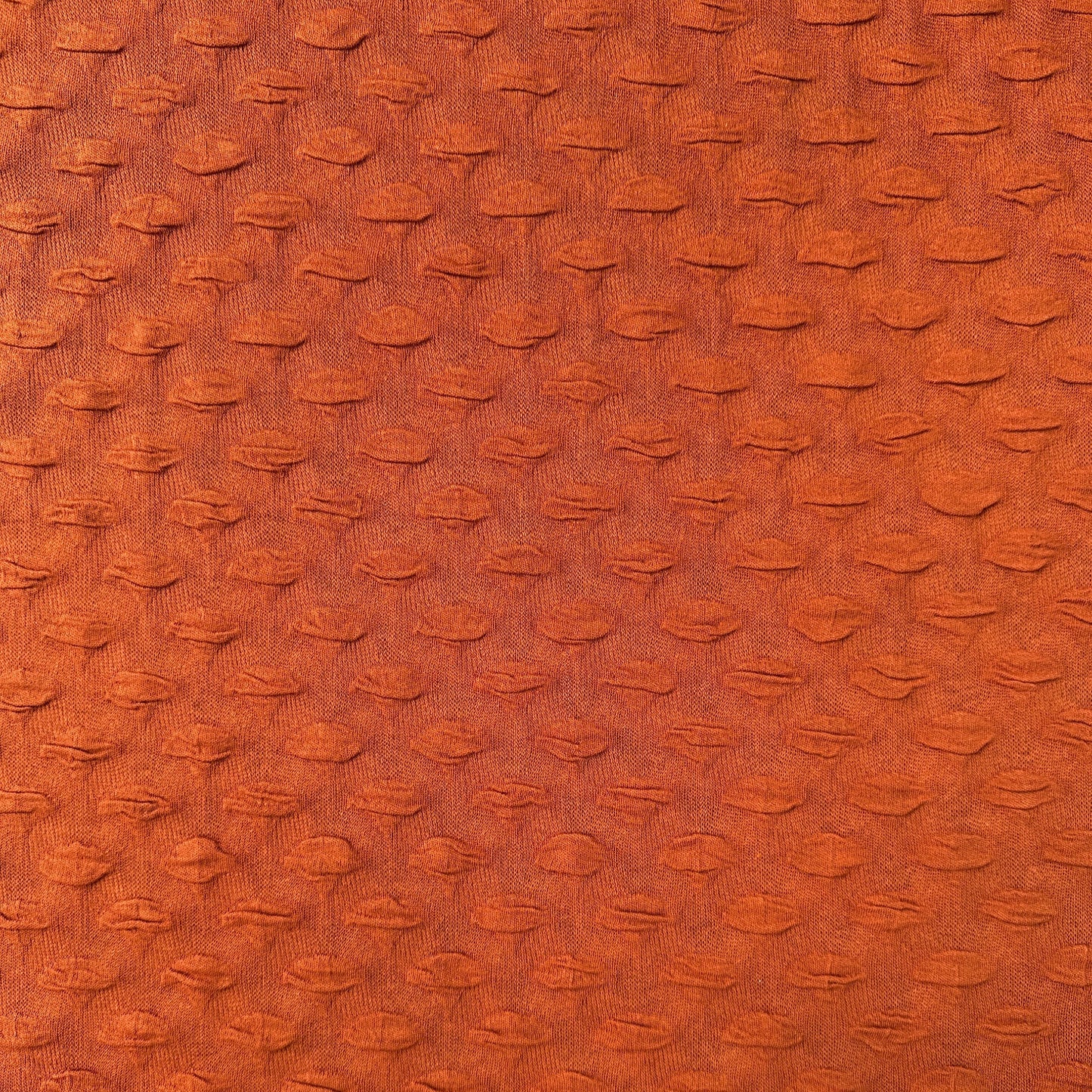 Textured Bubbles Viscose Blend Knit Fabric in Rust
