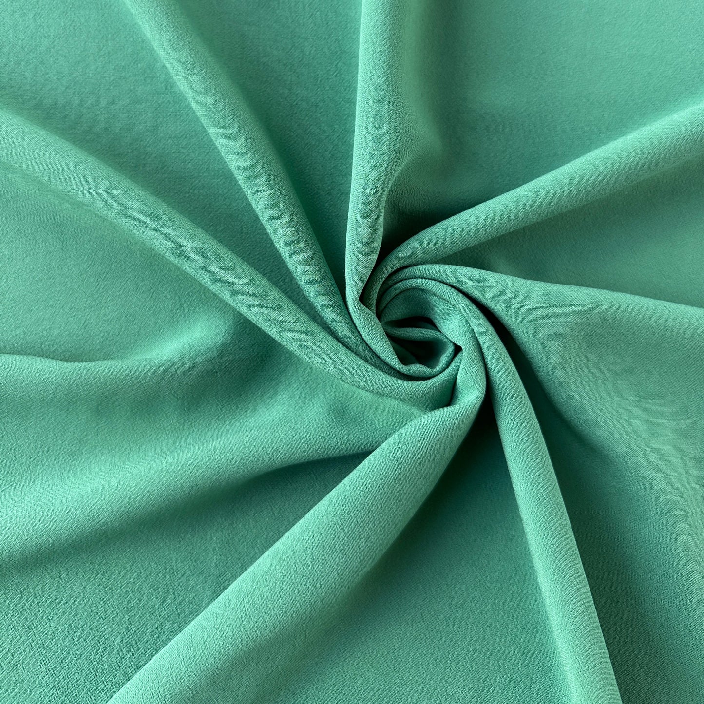 Textured Viscose Fabric in Muted Teal Green